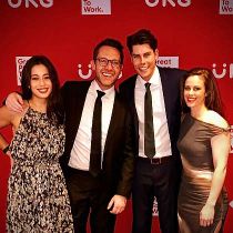 Foto de UpGuard de: Chief Revenue Officer, Jackie Ariston (left), VP of People Marcus Waterreus, Head of Talent Acquisition, Ian Chaplin and Chief of Staff, Sarah Catford at this weeks Best Workplaces Awards in Sydney